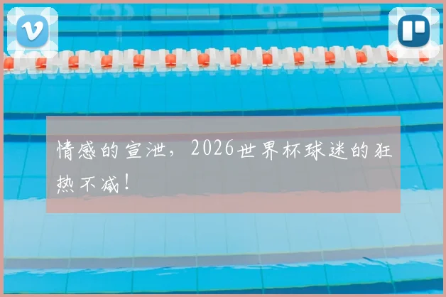 情感的宣泄，2026世界杯球迷的狂热不减！